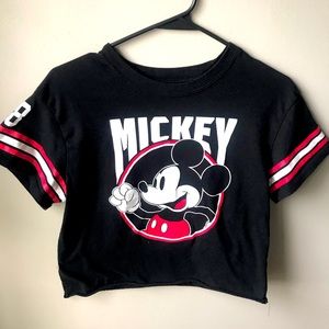 Disney Mickey Long Crop style t-shirt